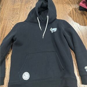 Black GOAT USA Hoodie with Embroidered Logo